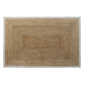 Dywan DKD Home Decor Biały Juta Bawełna Jasnobrązowy (160 x 230 x 1 cm)