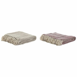 Koc DKD Home Decor 150 x 200 x 1 cm Frędzle