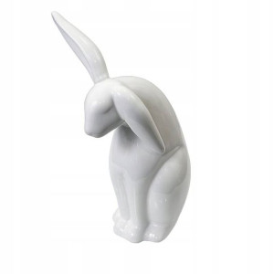 Figurka porcelanowy biały zając kłapouchy