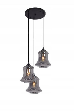 Lampa wisząca potrójna srebrna Dubaj