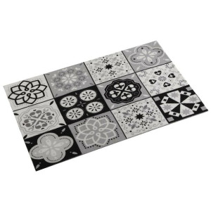 Dywan Mosaic Versa Blk Czarny Poliester (50 x 2 x 80 cm)
