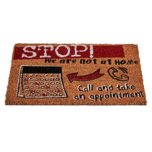 Wycieraczka Stop Czerwony Brązowy Włókno Kokosowe (40 x 1,5 x 60 cm)