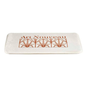 Mata do kąpieli Art Nouveau Biały Brąz Poliester (40 x 1,5 x 60 cm)