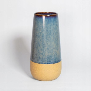 Oryginalny niebieski wazon ceramiczny