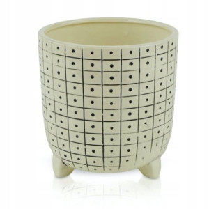 Doniczka dekoracyjna geometryczne zdobienie 13 cm