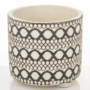 Doniczka dekoracyjna ceramiczna etno fale 12 cm