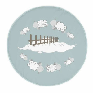 Dywanik Dziecięcy Tanuki COUNTING SHEEPS Niebieski 90 x 90 cm