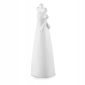 Wielkanocny kogut figurka porcelanowa biała Mała