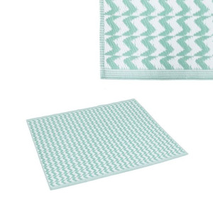 Outdoor Carpet Naxos Biały Kolor Zielony polipropylen 90 x 150 cm