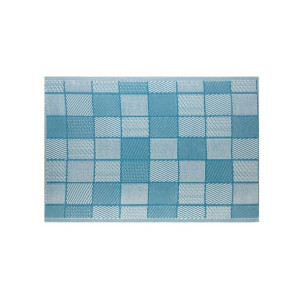 Outdoor Carpet Meis Niebieski Biały polipropylen 140 x 200 cm