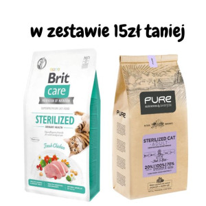 BRIT Care Cat  Grain-Free Sterilised Urinary Health 2kg + PURE Sterilized C