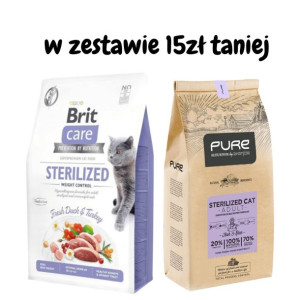 BRIT Care Cat  Grain-Free Sterilised Weight Control 2kg + PURE Sterilized C