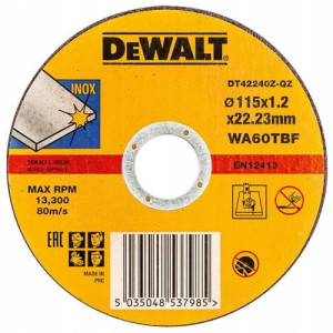 Dewalt DT42240Z Tarcza do metalu INOX 115x22,23mm