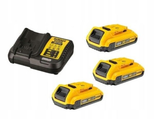 DEWALT 3x Akumulator 2Ah DCB183 Ładowarka DCB112
