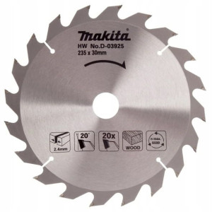 Makita D-03925 Tarcza tnąca do drewna 235x30mm 20Z