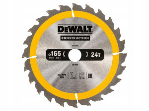 Dewalt Tarcza tnąca do drewna 165x20mm 24T DT1934