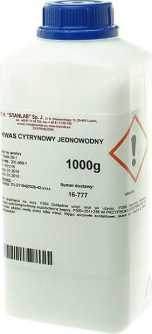 Kwas kwasek Cytrynowy jednowodny CZDA 1 Kg STANLAB