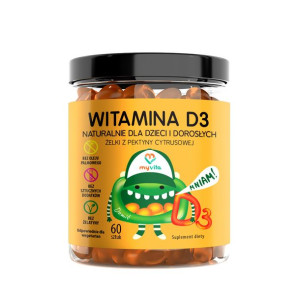 Żelki naturalne WITAMINA D3 MyVita 60szt