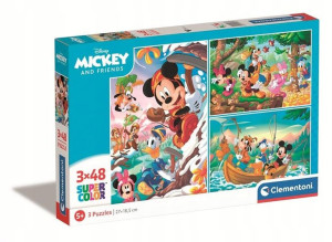 Puzzle 3x48 Super Kolor Mickey and Friends