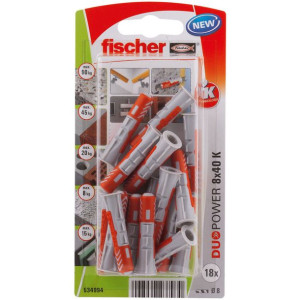 Wkładki Fischer DuoPower 534994 8 x 40 mm Nylon (18 Sztuk)