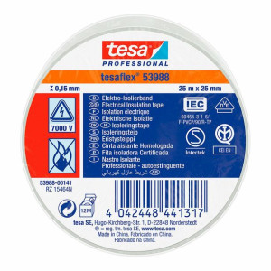 Taśma izolacyjna TESA Biały PVC (25 mm x 25 m)