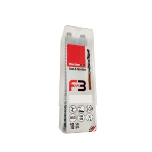 Zestaw wierteł Fischer 614135 Metal 10 Sztuk