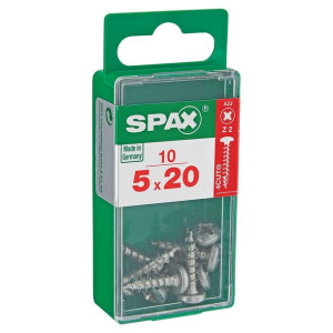Pudełko śrubek SPAX Wirox Drewno Okrągła głowa 10 Części (5 x 20 mm)