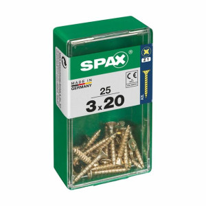 Pudełko śrubek SPAX Śruba do drewna Płaska głowa (3 x 20 mm) (3,0 x 20 mm)