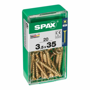 Pudełko śrubek SPAX Śruba do drewna Płaska głowa (3,5 x 35 mm)