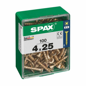 Pudełko śrubek SPAX Śruba do drewna Płaska głowa (4 x 25 mm) (4,0 x 25 mm)