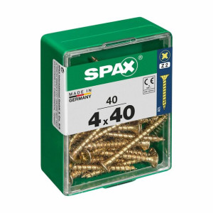 Pudełko śrubek SPAX Śruba do drewna Płaska głowa (4,0 x 40 mm) (4 x 40 mm)