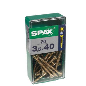 Pudełko śrubek SPAX Yellox Drewno Płaska głowa 30 pcs (4,5 x 50 mm)