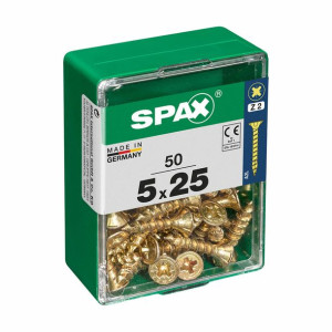 Pudełko śrubek SPAX Śruba do drewna Płaska głowa (5 x 25 mm) (5,0 x 25 mm)