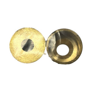 Wardrobe rail bracket EDM Mosiądz Ø 12 mm Złoty (2 Sztuk)