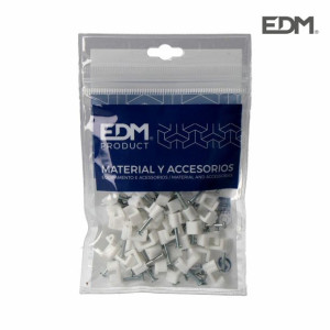 Zszywki EDM Nº 03 2 x 1 mm Biały Przewody 50 Sztuk