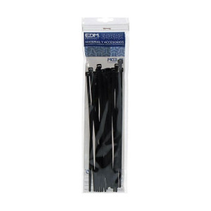 Paski do Kabli Nylonowe EDM 250 x 4,8 mm Czarny (25 Sztuk)