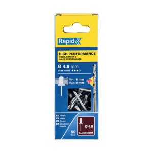 Nity Rapid 5000388 Wiertło Ø 4,8 x 12 mm Aluminium (50 Sztuk)