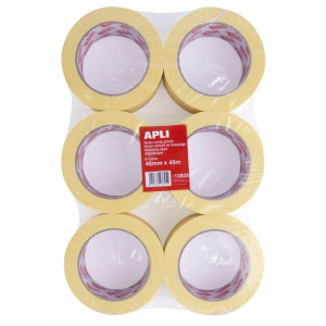 Taśma przylepna Apli Malarz Karoseria Żółty 6 Sztuk (48 mm x 45 m)