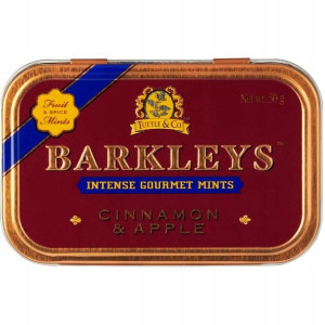 Cukierki Pastylki Barkleys Jabłko Cynamon 50g USA