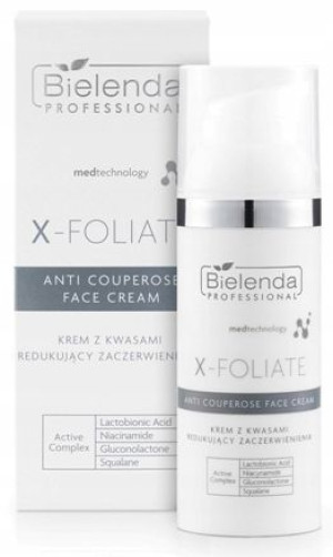 Bielenda X-foliate Krem Z Kwasami Skóra Naczynkowa
