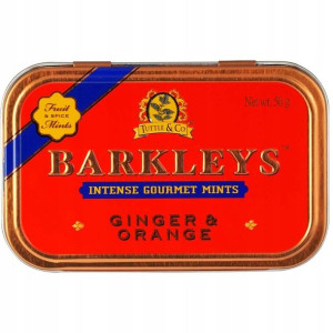 Cukierki Draże Barkleys Pomarańcz Imbir 50g z USA