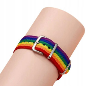 Bransoletka Lgbt Na Pasku Tęczowa Bransoletka