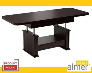 Ławostół Stół Ława L02 Szuflada Rozkładana do 170cm kasztan wenge