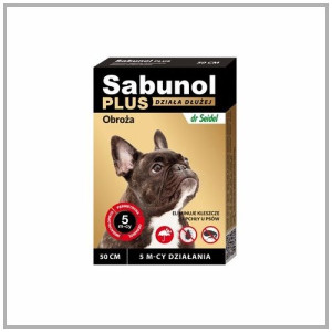 SABUNOL PLUS obroża przeciw pchłom i kleszczom dla psa 50 cm