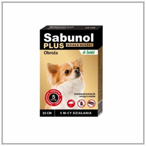 SABUNOL PLUS obroża przeciw pchłom i kleszczom dla psa 35 cm