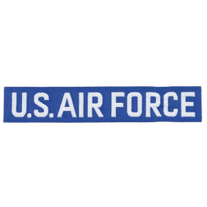 Naszywka "US AIR FORCE", tkana, niebieska, 15x2,7 cm