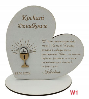 Podziekowanie komunia dla chrzestnych 3D