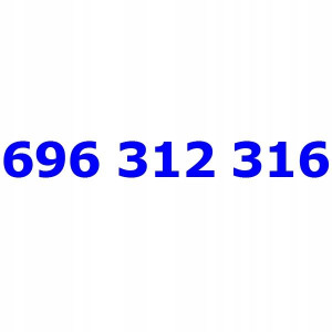 696 312 316 T-mobile Złoty Numer Karta Sim Tmobile