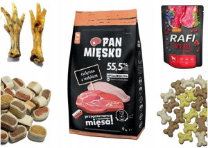 Pan Mięsko cielęcina z indykiem 9kg karma dla psa + 101gratis