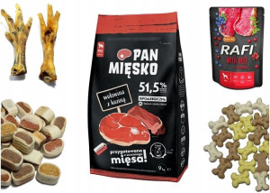 Pan Mięsko wołowina z koziną 9kg karma dla psa + 101 gratis